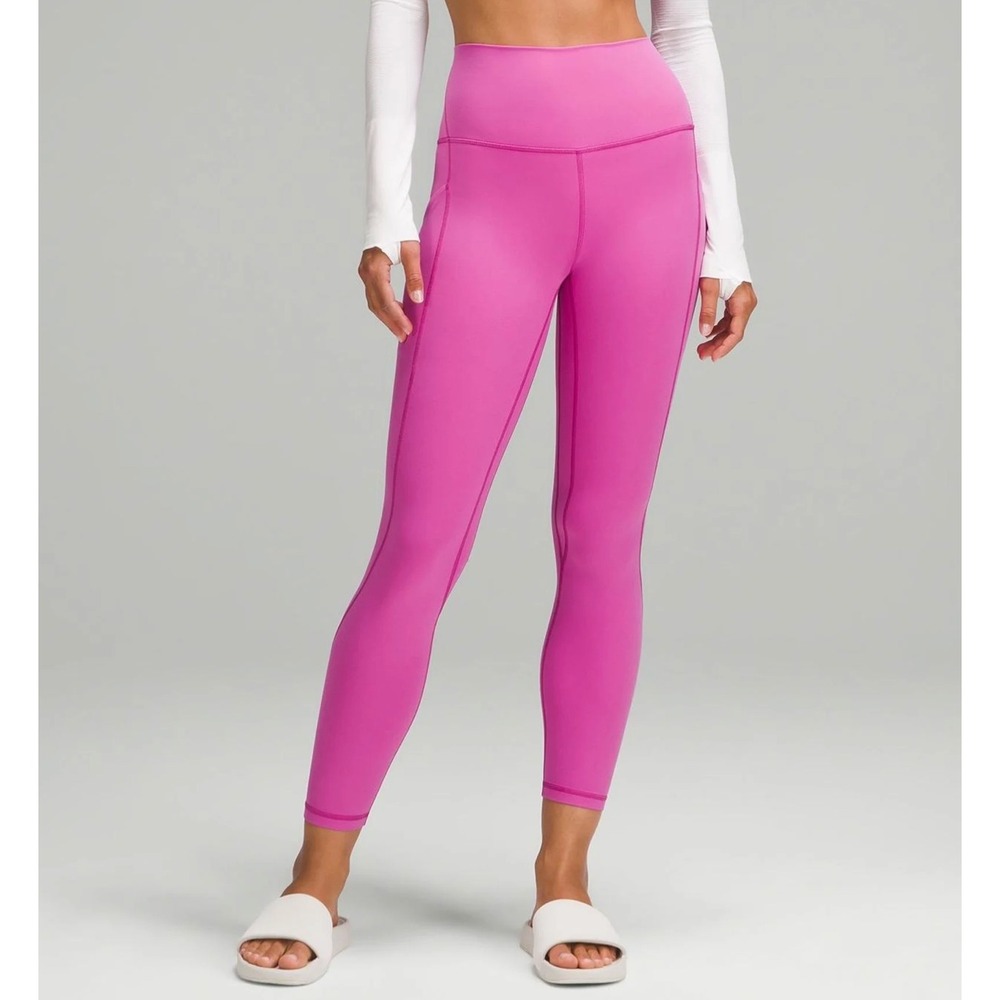Lululemon Align High-Rise Legging Pant with Pockets 25" Pow Pink Tone Size 8